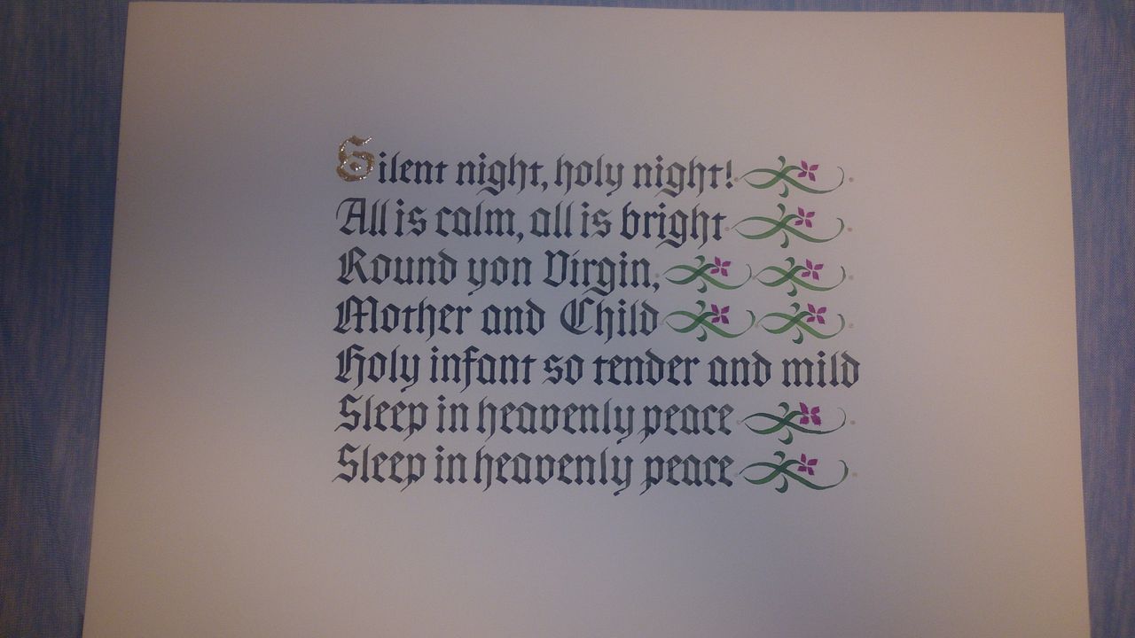 カリグラフィーゴシック体 卒業作品 珈琲とカリグラフィーのある生活