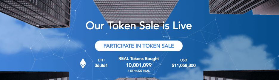 REAL：ICOは残り６時間で終了、Etherdeltaに上場