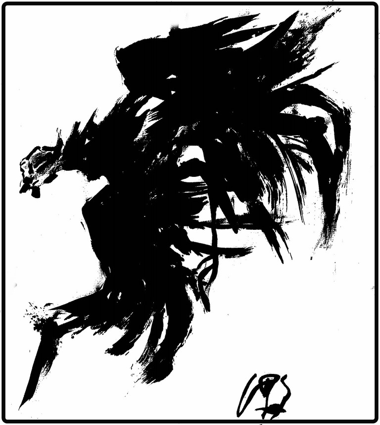 水墨画 漢字の詩付き(値下げ中) 水墨画」（すいぼくが）の意味