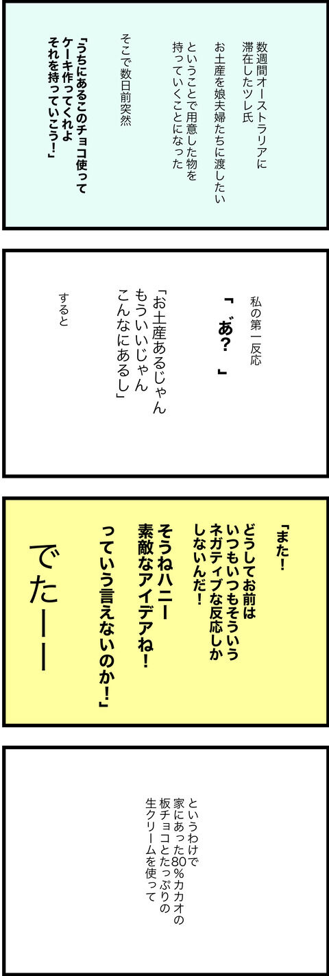 ボロッボロに分離したチョコ生地を復活させた（前）