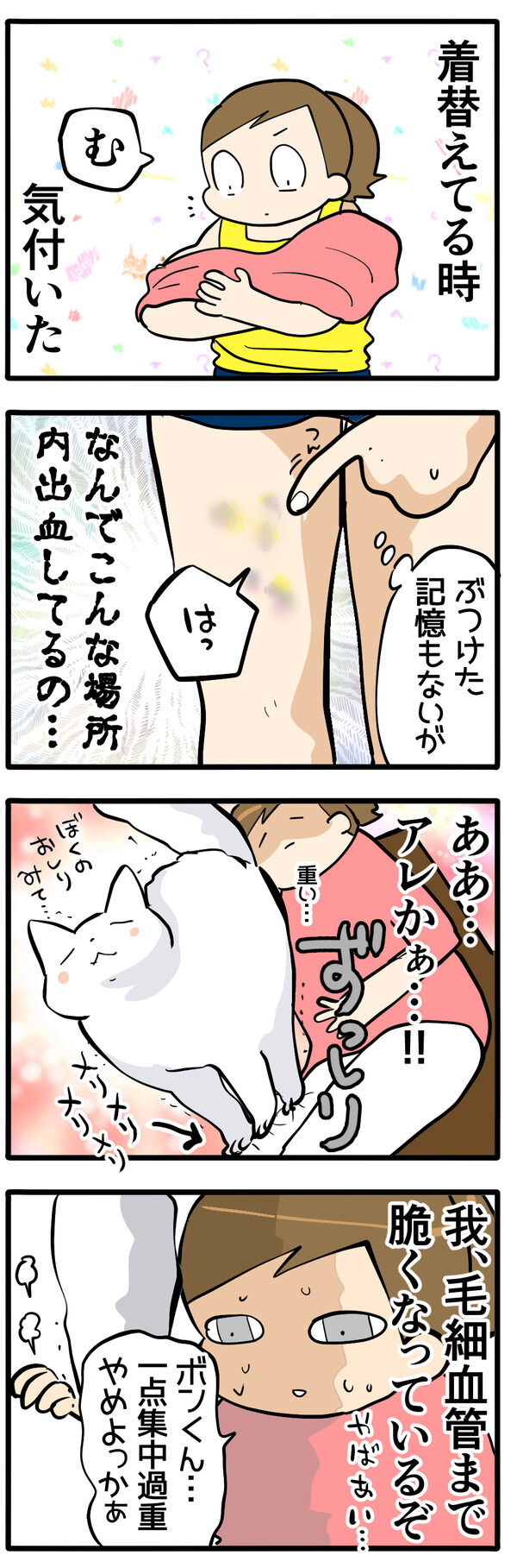 また心当たりしかない内出血がありました