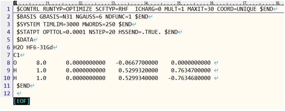 Inputファイルを見てみよう その 中級編 Pc Chem Basics Com