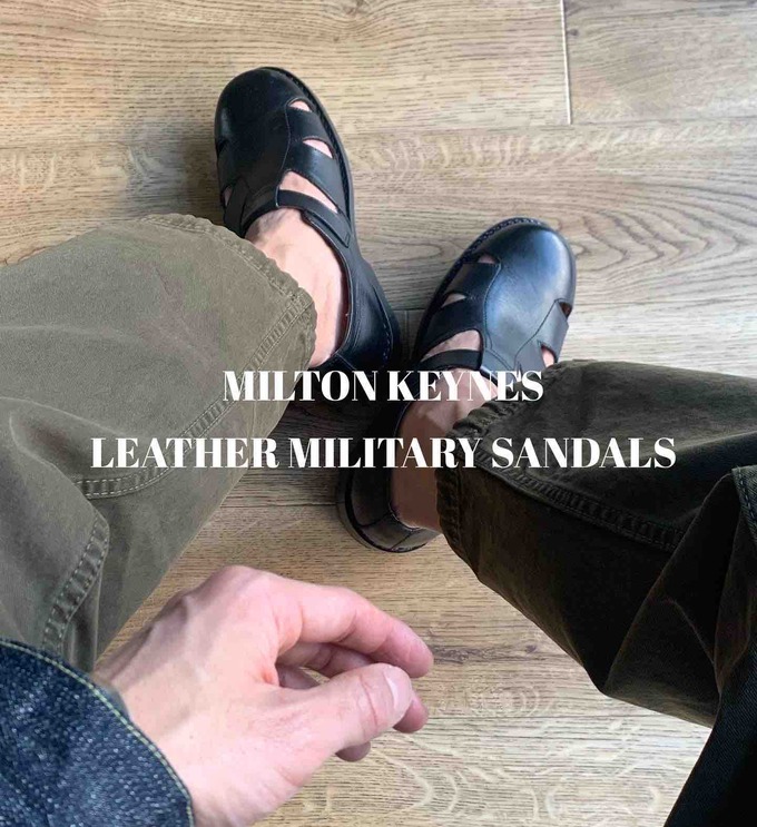 MILTON KEYNES】 LEATHER MILITARY SUNDALS : comoda-明石の小さな洋服屋-