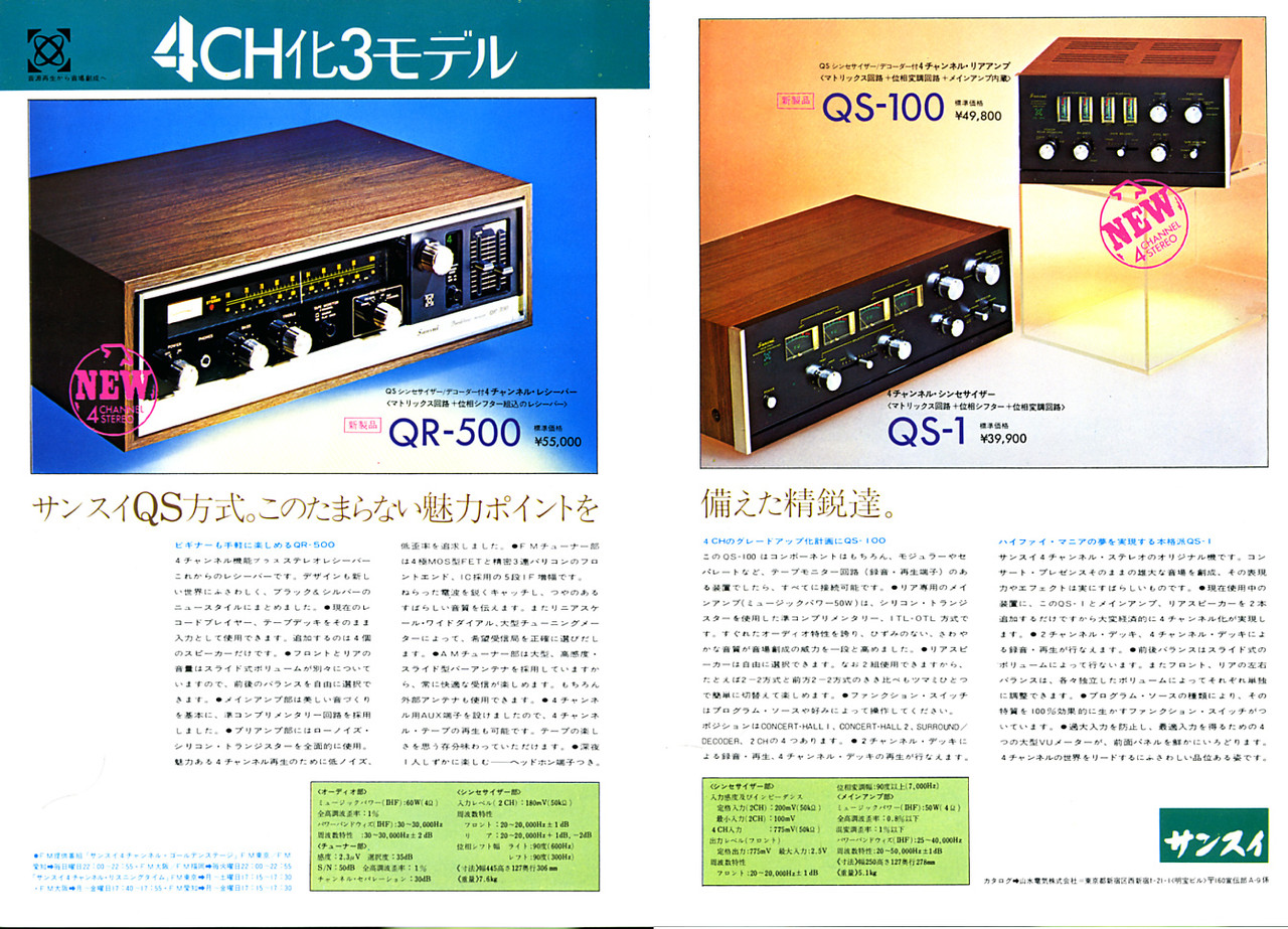 20 SANSUI 山水 4チャンネル・レシーバー QR-500 4チャンネル