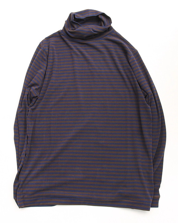 Harris ”Micro Velor Turtleneck BROWN BLUE”251112