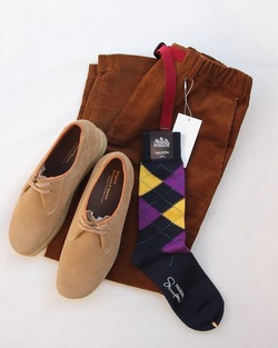 HALISON ”Supima Cotton Srgyle Socks 5D NAVY” (3)