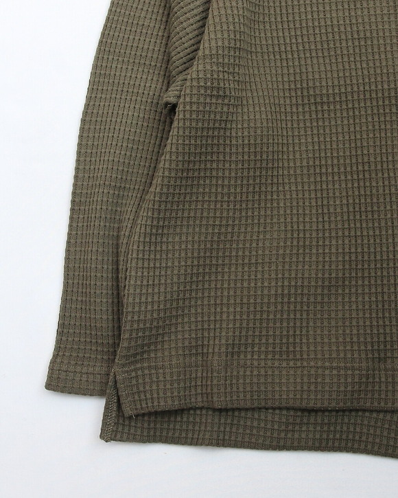 GYMMASTER ”12 Oz HV Waffle Guernsey Neck OLIVE”251001 (3)
