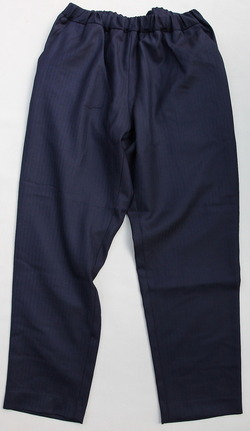 CESTERS Wool Herringbone No Pleats Easy Trousers NAVY (5)