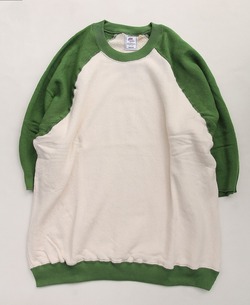 JE MORGAN ”Yawa Ami Raglan Sweat NAT GREEN”231214