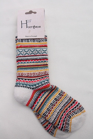 H Footwear Fair Isle WHITE (3)