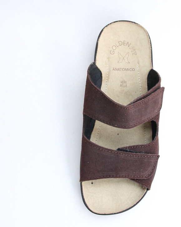 GOLDEN FIT ”Slide SUEDE BROWN” 260514 (3)