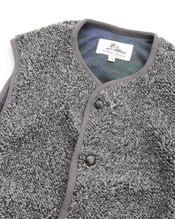 Vinsent et Mireille ”BOA Vest (PLAID) GREY Mix”250926 (2)
