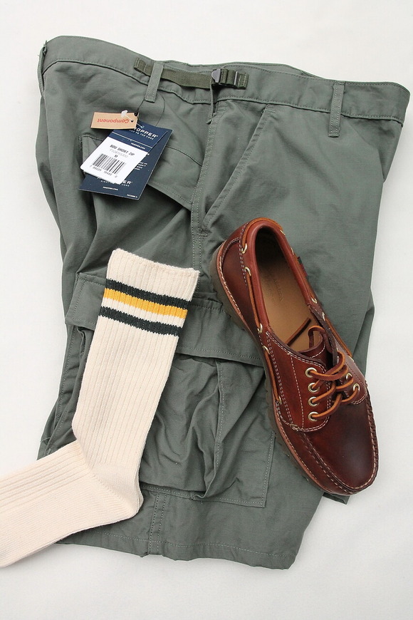 HALISON ”Organic Cotton IVY Crew Socks YELLOW GREEN”