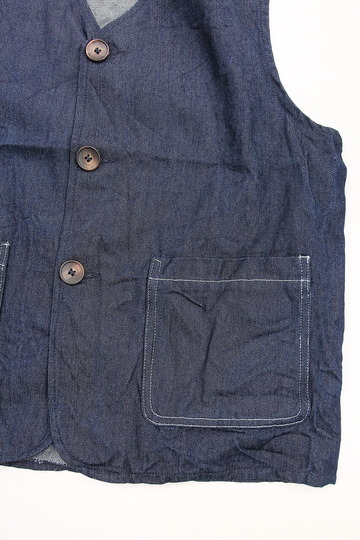 Beaver Simple DENIM Vest INDIGO (4)