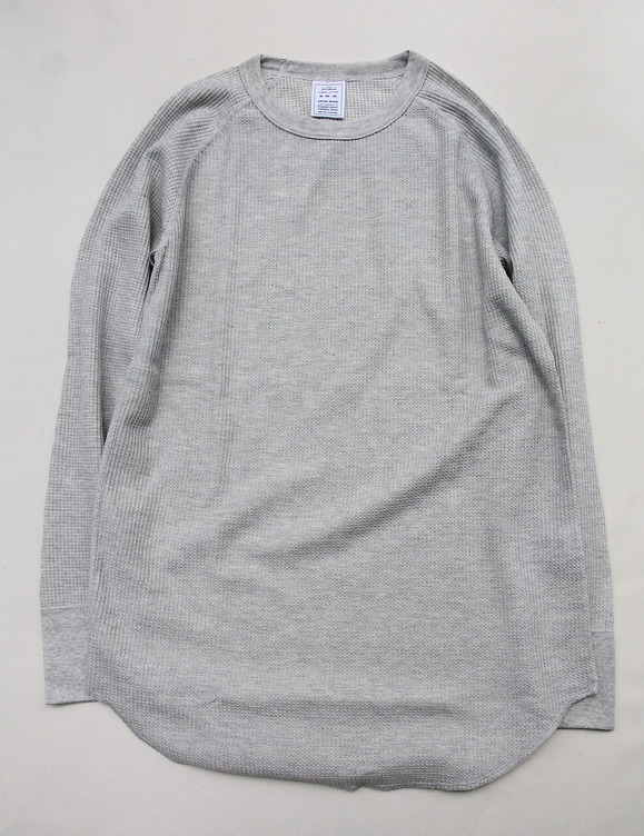 JE MORGAN ”Waffle Round Raglan Tee MOKU GREY”