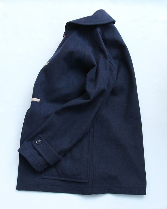 LONDON TRADITION ”CM Raglan Shawl Collar Coat NAVY”251030 (4)