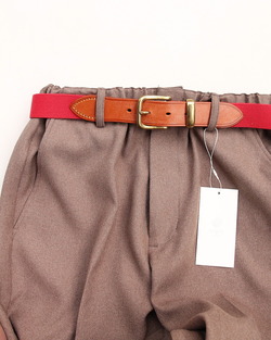 HARDY & PARSONS ”Ribon Belt Canvas & Leather RED” (3)
