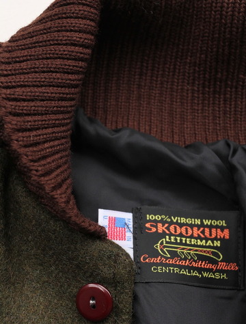 SKOOKUM Sur Coat OLIVE X BROWN (5)