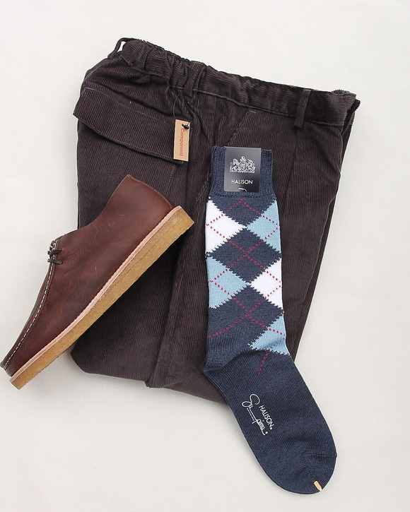 HALISON ”Supima Cotton Srgyle Socks 5D DENIM” (3)