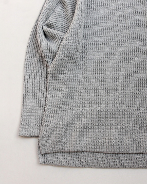 GYMMASTER ”12 Oz HV Waffle Guernsey Neck GRAY”251001 (3)