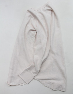 JE MORGAN ”Waffle Round Raglan Tee NATURAL” (5)