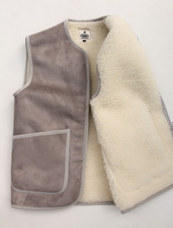 COLDBREAKER ”Velour no Collar Vest GRAY” (6)