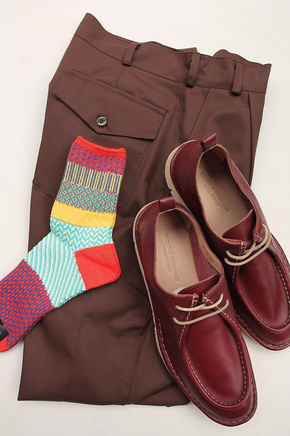 HALISON ”Multi Jacquard Short Socks ORANGE Mix”