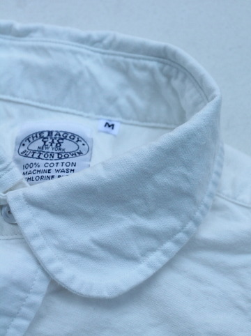 THE BAGGY Cotton Oxford Round Collarls WHITE (5)