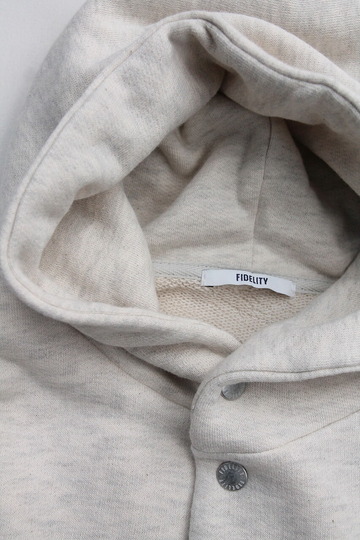 FIDELITY ”Loop Wheel Sweat Snap Parka NATURAL” (2)