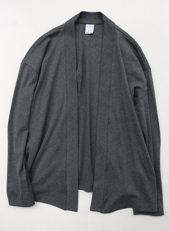 Quotidien Cotton Jersey BL Cardigan ANTHRACITE