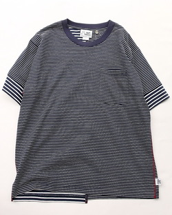 GYMMASTER ”Swicthover Border T NAVY”250718