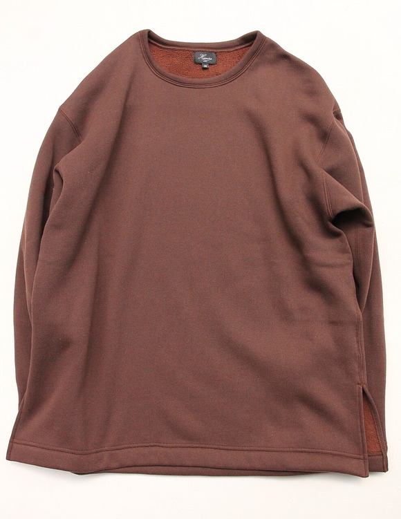 Harriss ”Toscana Cotton Boa Fleece Crew Neck BROWN”