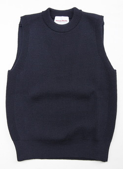 Vincent et Mireille Crew Vest 8GG Aze NAVY