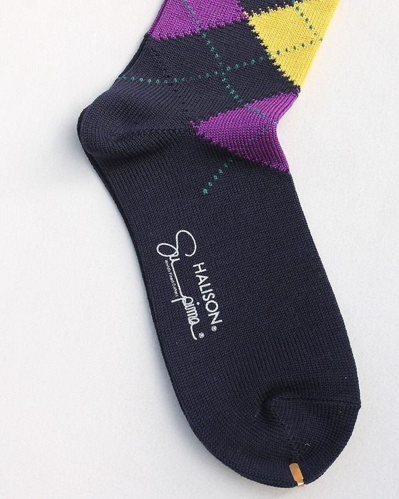 HALISON ”Supima Cotton Srgyle Socks 5D NAVY” (2)