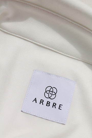 ARBRE ”Flannel Heringbone PO Shirts WHITE” (5)