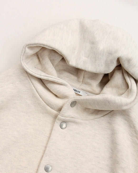 FIDELITY ”Loop Wheel Sweat Snap Parka NATURAL”250904 (2)