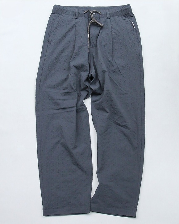 GYMMASTER ” UL Seersucker Tuck Pants GRAY” 260513 (3)