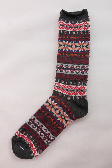Anonymus ISM Cotton Fair Isle Crew CHARCOAL (3)