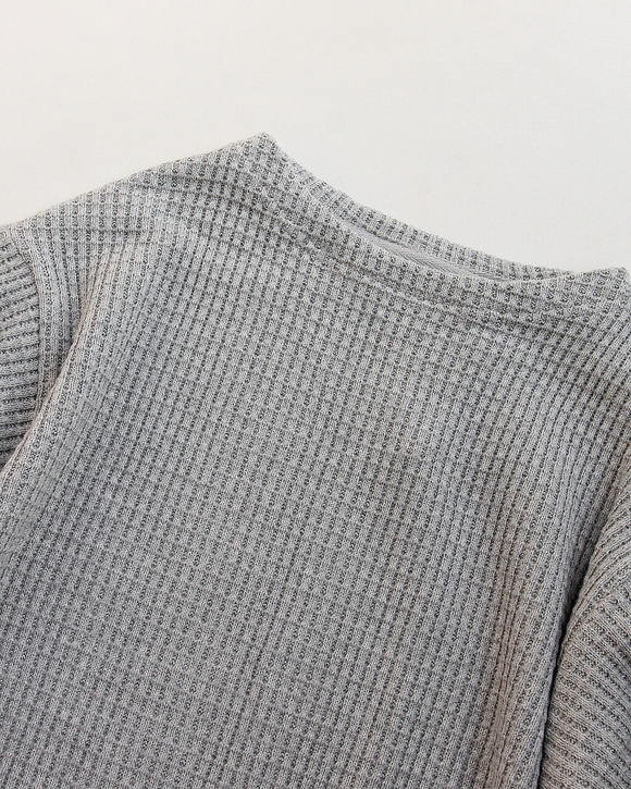 GYMMASTER ”12 Oz HV Waffle Guernsey Neck GRAY”251001 (2)