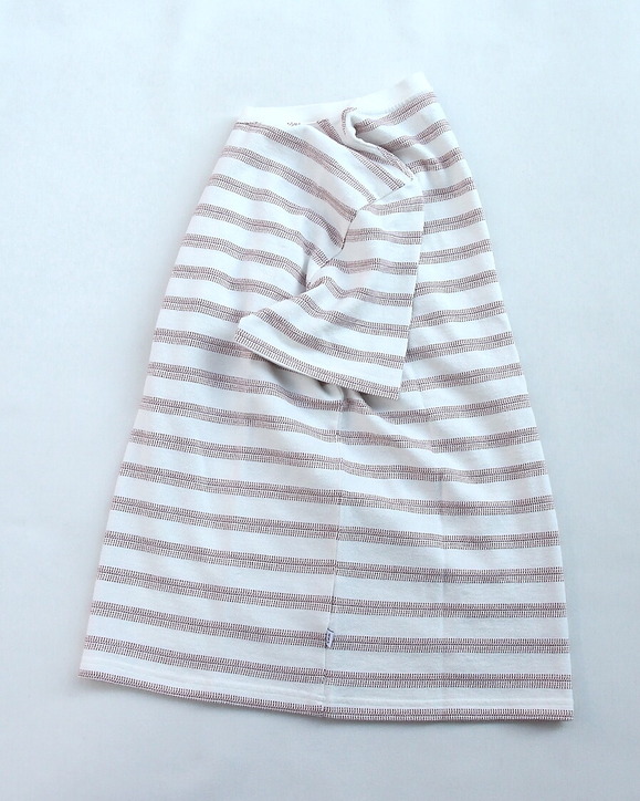 Wax London ”Dean SS T Stitch Stripe ECRU RUST” 260723 (4)