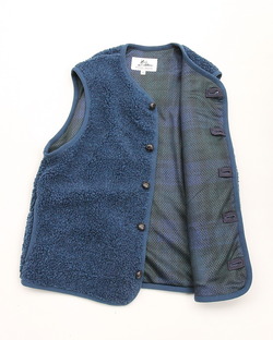 Vinsent et Mireille ”BOA Vest (PLAID) BLUE Mix”250926 (4)
