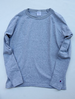 Champion T1011 Raglan Long Sleave Tee OXFORD GRAY