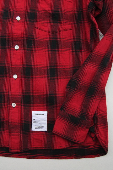 Your Uniform 3 Needles Ombre Check BD Shirt Elbow Patch (6)