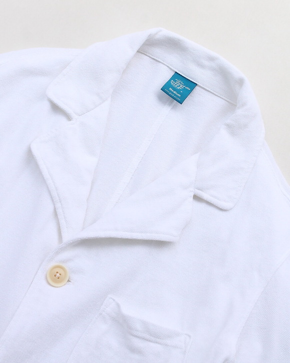 Goodon ”Cotton Pique 3B Jacket WHITE”250528 (2)