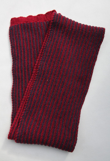 Robert Sim Rib Knit RED X GRAY NAVY (3)