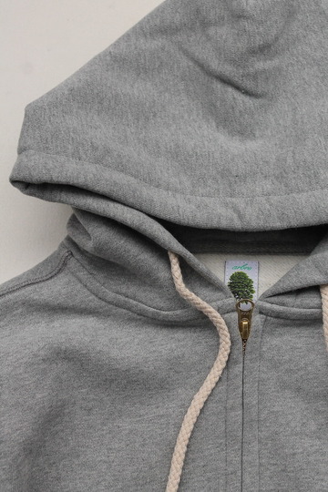 Arbre HW Cotton Fleece Zip up Sweat Parka GREY (3)