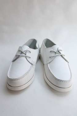 Wandershoes Leather Deck 2 Eye Let WHITE (2)