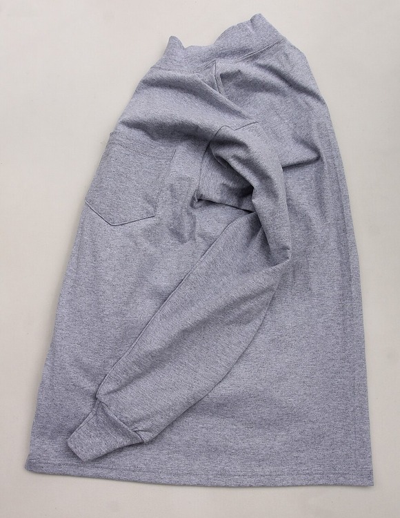 LIFEWEAR ”Mock LS Pkt Basic OX GRAY”2309024