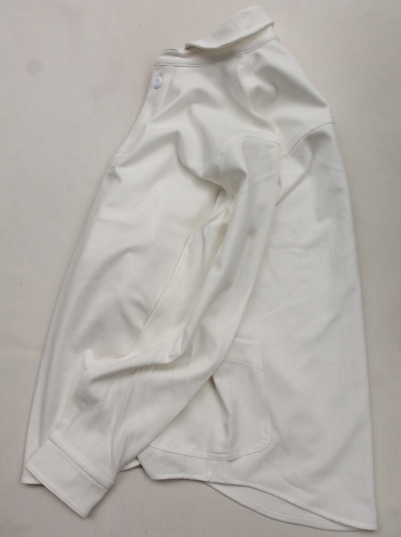 ARBRE ”Flannel Heringbone PO Shirts WHITE” (7)