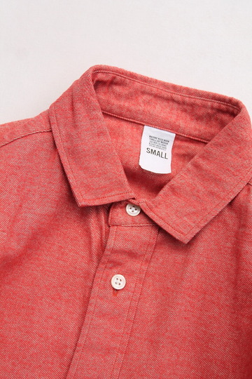 Your Uniform ”20s Chambray Shirt Elbow Patch ORANGE”231129 (2)